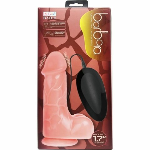 Baile Barbara 22 cm - wibrujące urządzenie intymne z przyssawką, PVC