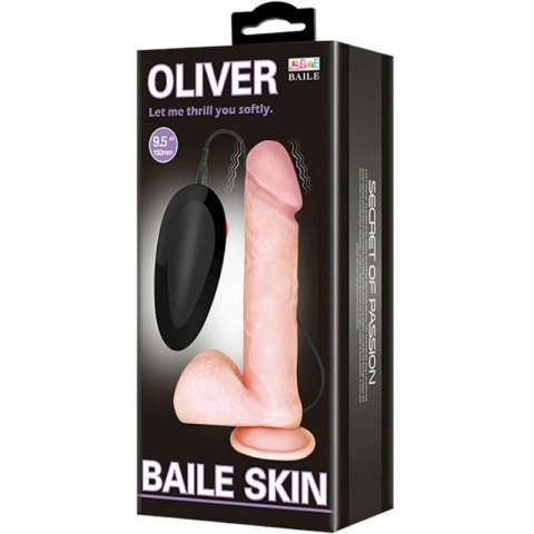 Baile OLIVER - model z funkcją wibracji i przyssawką, beżowy