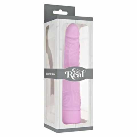 Get Real Classic Slim Pink - Smukły model wibrujący, silikonowy, rożowy