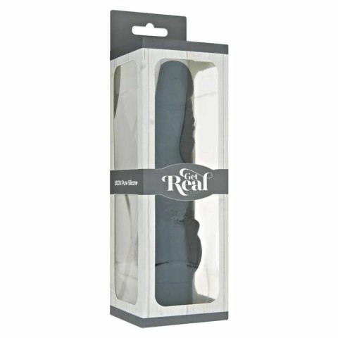 Get Real Classic Stim Czarny - anatomiczny wibrator z dodatkową stymulacją