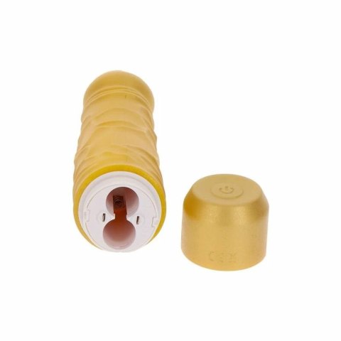 ToyJoy Get Real Gold Dicker - złoty model intymny, silikonowy, 22 cm