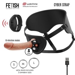 Fetish Submissive Cyber Strap S - Uprząż z pilotem WATCHME, silikonowa, regulowana