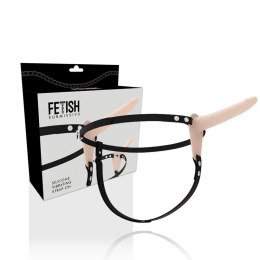 Fetish Submissive Harness silikonowy model z funkcją wibracji 15 cm
