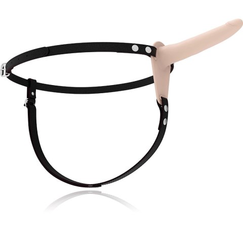 Fetish Submissive Harness silikonowy model z funkcją wibracji 15 cm