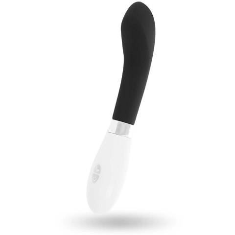 Glossy John Czarny - Wibrator silikonowy, 10 trybow, wodoodporny, 12 cm