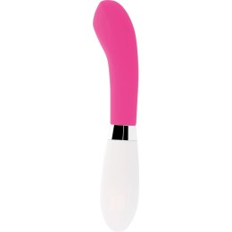 Glossy John - rożowy model wibrujący, silikonowy, 12 cm, 10 trybow
