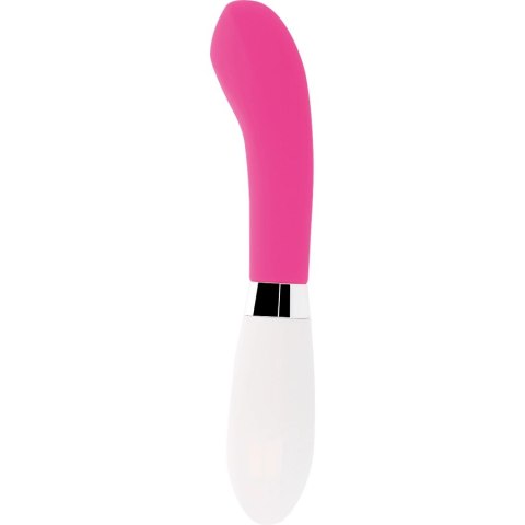 Glossy John - rożowy model wibrujący, silikonowy, 12 cm, 10 trybow