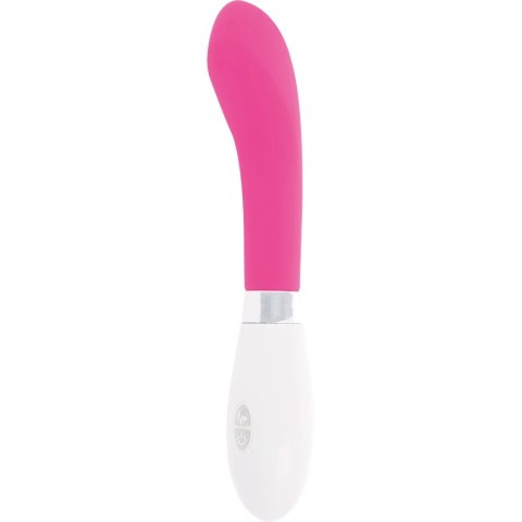 Glossy John - rożowy model wibrujący, silikonowy, 12 cm, 10 trybow