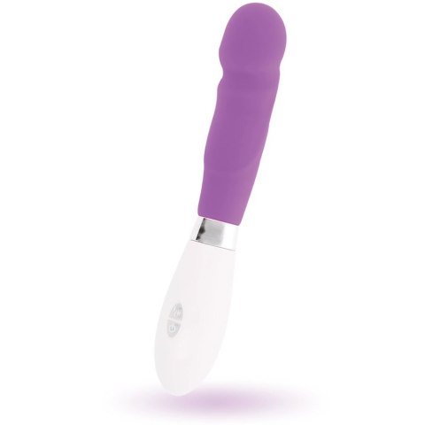 Glossy Paul Fioletowy - Wibrujący model silikonowy, 10 trybow, 12 cm