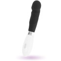 Glossy Paul czarny - wibrujący model silikonowy, 10 trybow, 12 cm