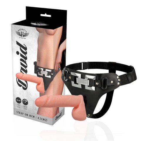 Harness Attraction Deluxe - Uprząż z wibracjami 18 cm, obrotowa, system paskow