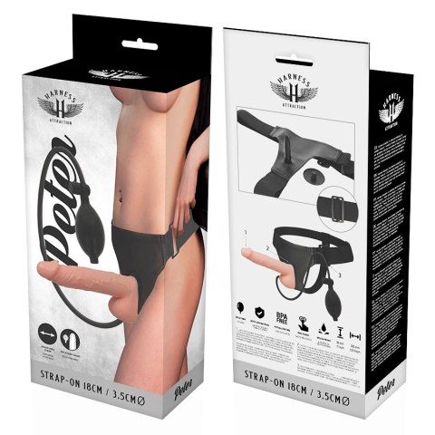 Harness Attraction Peter 18 cm - zestaw z wymiennym modułem intymnym