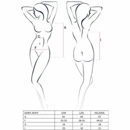 Passion Daryl Body Czarny S/M - Nowoczesne damskie body z detalami