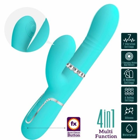 Pretty Love Aqua Green wielofunkcyjny masażer punktu G USB