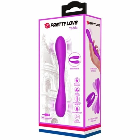 Pretty Love Yedda Elastyczny Wibrator Punktu G 12 Trybow Silikon USB