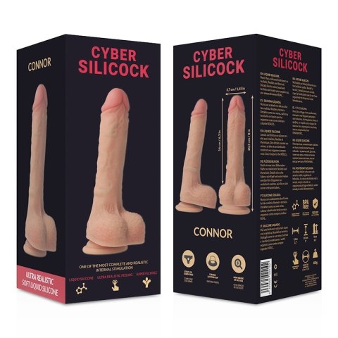 Cyber Silicock Connor uprząż z płynnego silikonu + 3 pierścienie 20,5 cm