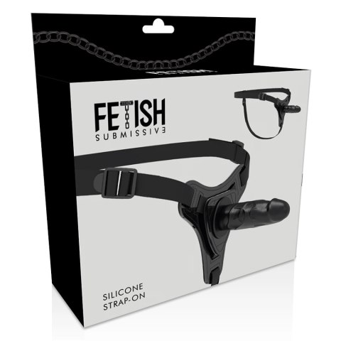Fetish Submissive Uprząż silikonowa czarna 15 cm - uniwersalny rozmiar