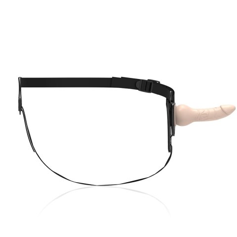 Fetish Submissive Uprząż silikonowa z elementem anatomicznym 16cm czarna