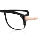 Fetish Submissive Uprząż silikonowa z elementem anatomicznym 16cm czarna