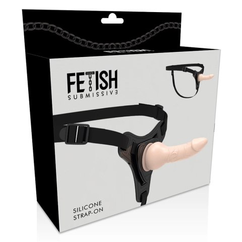 Fetish Submissive Uprząż silikonowa z elementem anatomicznym 16cm czarna