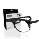 Fetish Submissive Uprząż z silikonowym aplikatorem 16 cm czarna