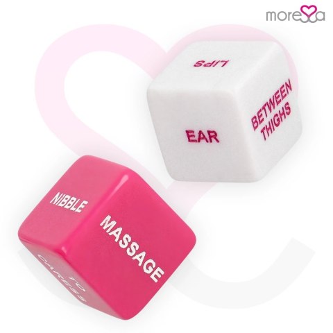 Moressa English Dice Game - Zestaw Akcji i Lokalizacji, z Etui, 2 cm