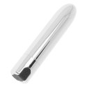 OHMAMA Srebrny Model Wibrujący 9,5 cm USB - 10 Trybow Pracy