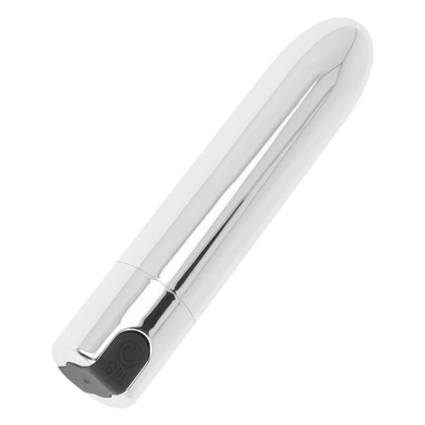OHMAMA Srebrny Model Wibrujący 9,5 cm USB - 10 Trybow Pracy