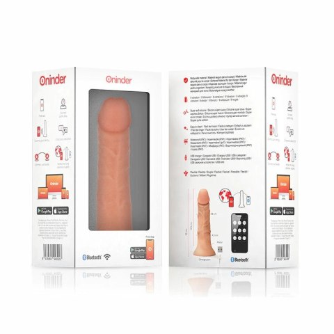 ONINDER Bogota Wibrator Silikonowy Średni 9 Trybow 20cm Naturalny APP