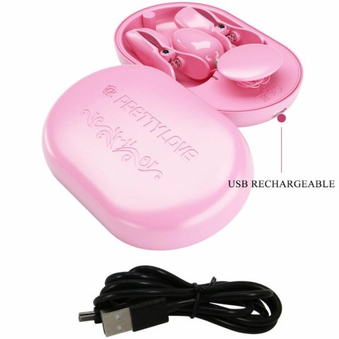 Pretty Love Pink Pezeta - Zestaw do elektrostymulacji, 12 trybow, USB