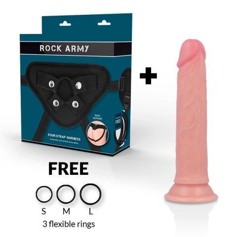 Rock Army Avenger Zestaw Uprząż + Model Anatomiczny 19 cm Silikonowy
