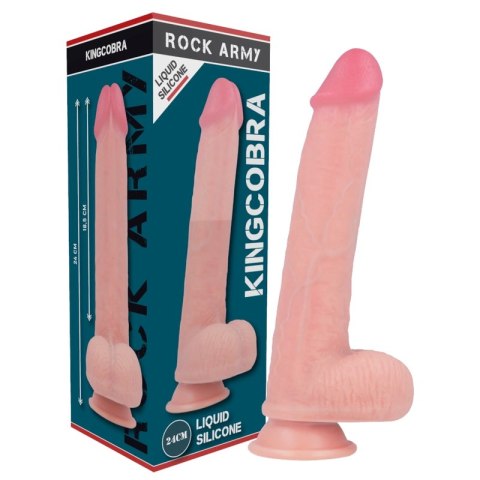 Rock Army Kingcobra 24 cm - Zestaw z systemem mocowania, silikon premium