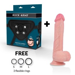 RockArmy Spitfire 21 cm - System intymny z uprzężą, silikon premium