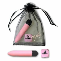 Secretplay Zestaw Wibrujący z Kostką Pozycji i Etui, model mini, rożowy