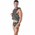 Anais Men Aegis T-shirt z kapturem XL szary wzor kraty