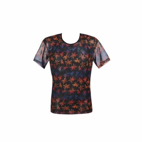 Anais Men Chill T-shirt M Czarny Tiul Kolorowy Nadruk Palmy