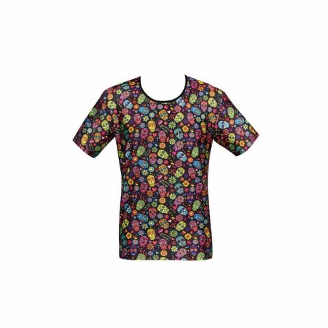 Anais Men Meksyk T-shirt S modalowy z motywem kwiatow i czaszek