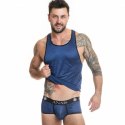 Anais Men Morski Top XL czarno-granatowy, bez rękawow, elastyczny