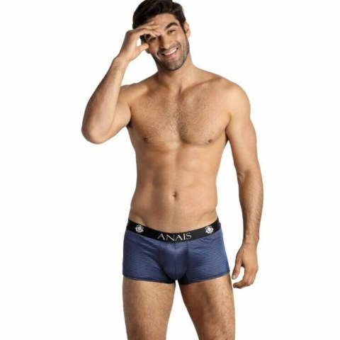 Anais Men Naval Boxer S - sportowe bokserki, czarno-granatowe paski