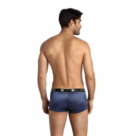Anais Men Naval Boxer S - sportowe bokserki, czarno-granatowe paski