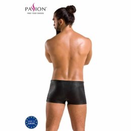 Passion David Black L/XL - krotkie spodenki z poliuretanu, klasyczna czerń