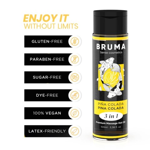 BRUMA Premium Olejek do Masażu 3w1 Pina Colada Efekt Ciepła 100ml