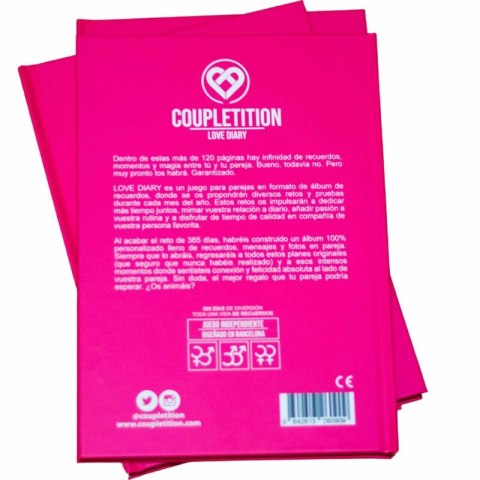 Coupletition Love Diary - Album wspomnień dla par, twarda oprawa, 136 stron