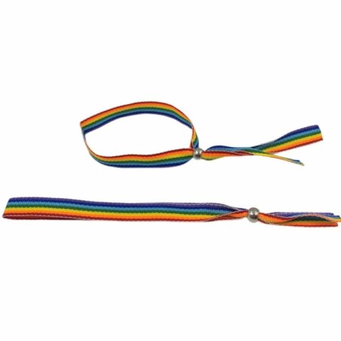 Diablo Picante PRIDE bransoletka srebrna kulki z flagą LGBT