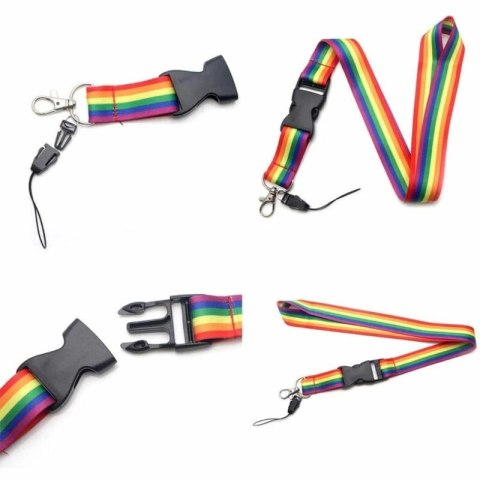 Diablo Picante PRIDE smycz z tęczową flagą - kolorowa, wytrzymała