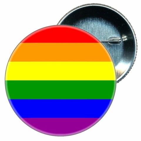 Diablo Picante Przypinka Pride z flagą LGBT, 6x6 cm, kolorowa
