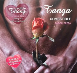 Hotflowers Stringi męskie z wafelkami truskawkowymi, elastyczne