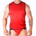 Macho T-shirt męski czerwony S/M sportowy kroj lekki materiał
