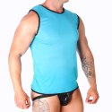 Macho T-shirt męski niebieski L/XL lekki, sportowy fason