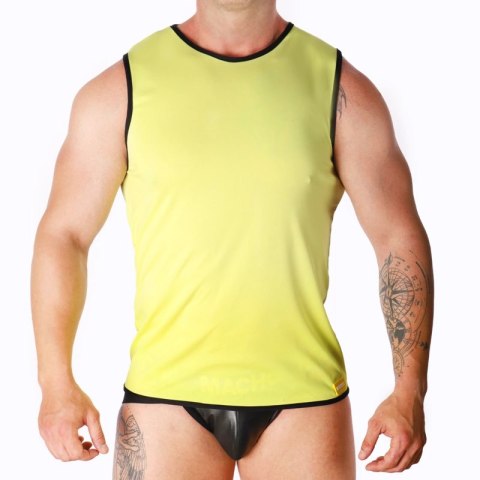 Macho T-shirt męski sportowy żołty S/M elastyczny lekki